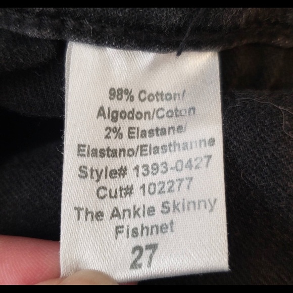 Current Elliott Gray Fishnet Ankle Skinny Jeans - Picture 6 of 8